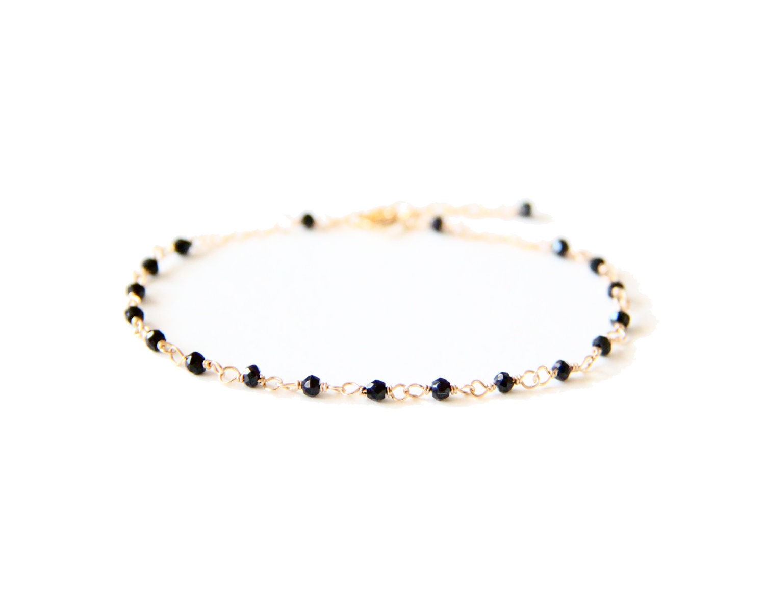 Linked Black Crystal Bracelet