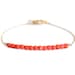 Beaded Bar Bracelet - Coral