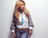 Equestrian Collection Hand Crochet Summer Sweater Shrug Bolero Shawl