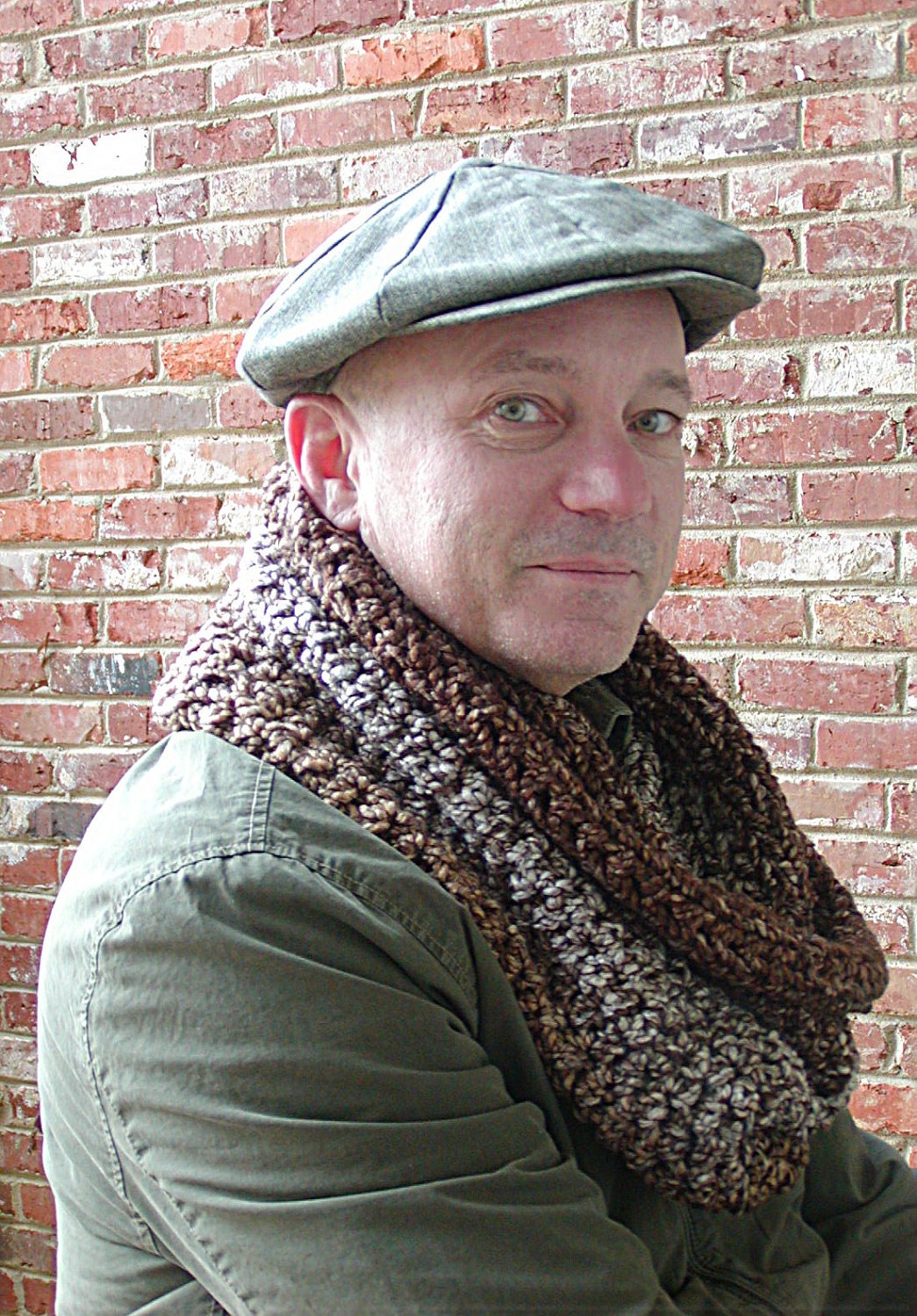 Infinity, Brown Neckwarmer, Mens Scarf, Brown Scarf, Brown Cowl, Tan, Coffee Bean, Oversize, Winter Accessories, Winter Fashion, Chunky