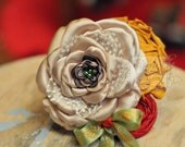 Vintage inspired hair fascinator.  Silk  and satin hair clip  Ready to Ship