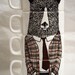 Hand painted set of 4 Coffee cups - Geography Teacher