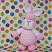 Marshmallow Bunny toy rabbit knitting pattern - easy toy to knit for beginners, pdf with instant download
