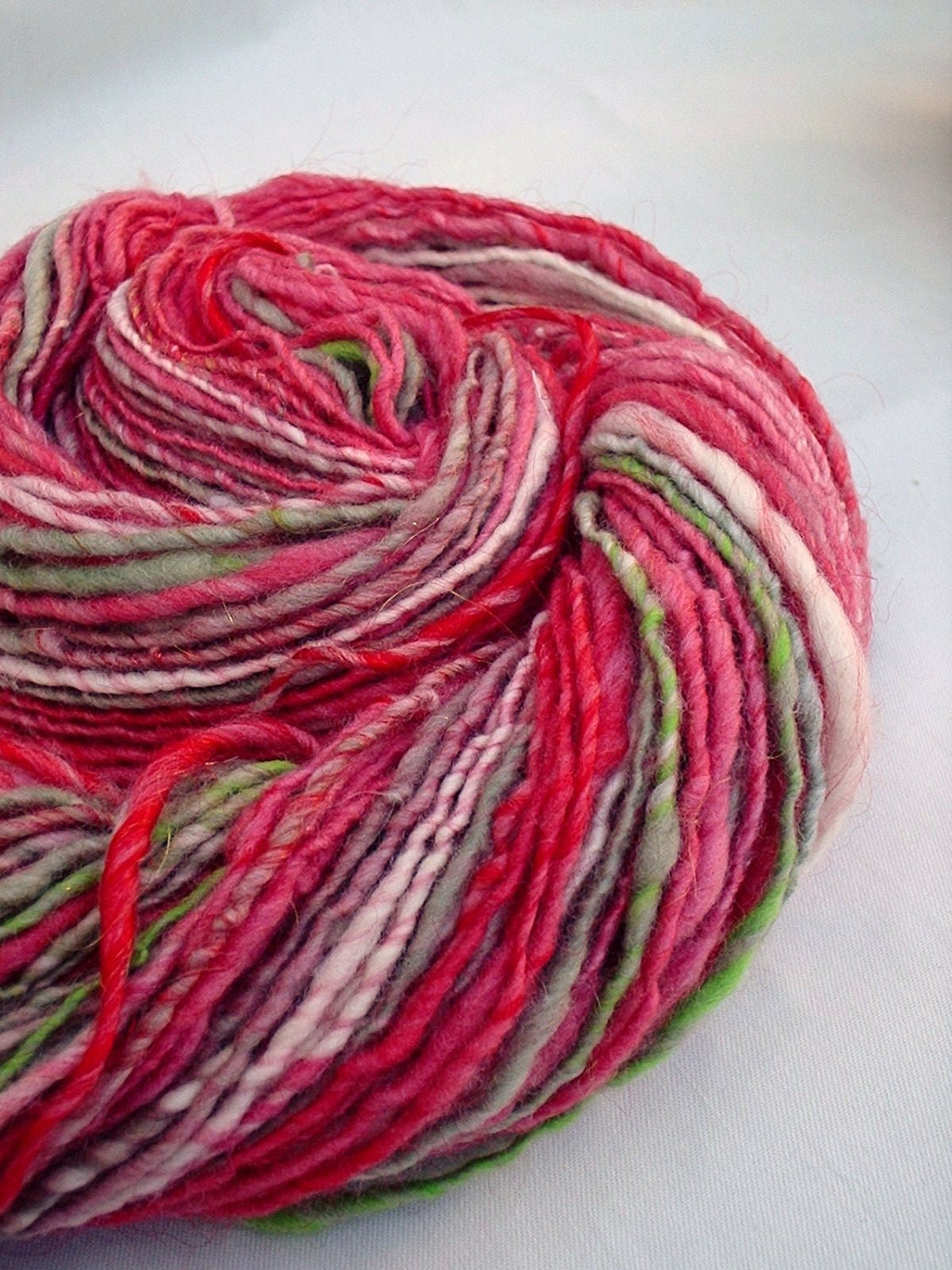 Handspun Yarn -  Candy Cocktail Crush - 3oz Singles Art Yarn