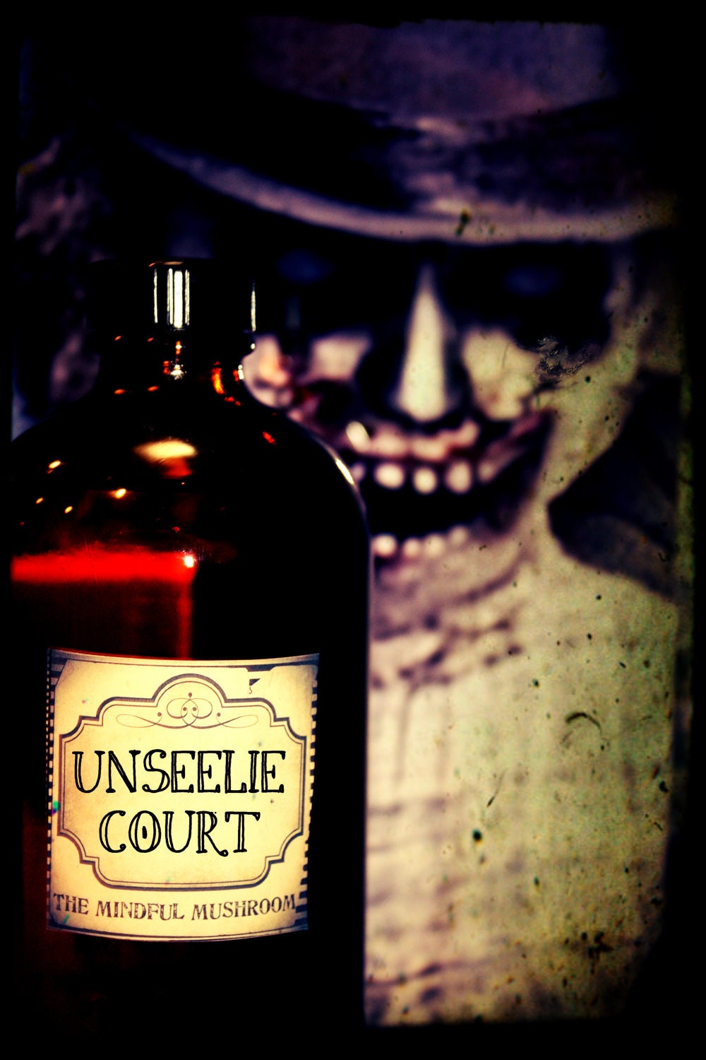 UNSEELIE COURT-Hand Blended Artisan Oil-1ML Sample Vial-(primary notes: cherry, oakmoss, lavender, rose, patchouli)
