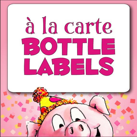 à la Carte BOTTLE LABELS - DIY Printable Il_570xn