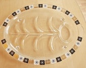 Mid Century Modern Vintage Holiday Serving Tray Carving Platter