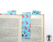 Bird bookmark - hand painted bookmark - paper bookmark - swirl birds