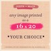 your choice, kitchen home office decor, nursery art, personalized custom any image 16x20 photographic print Los Angeles beach travel