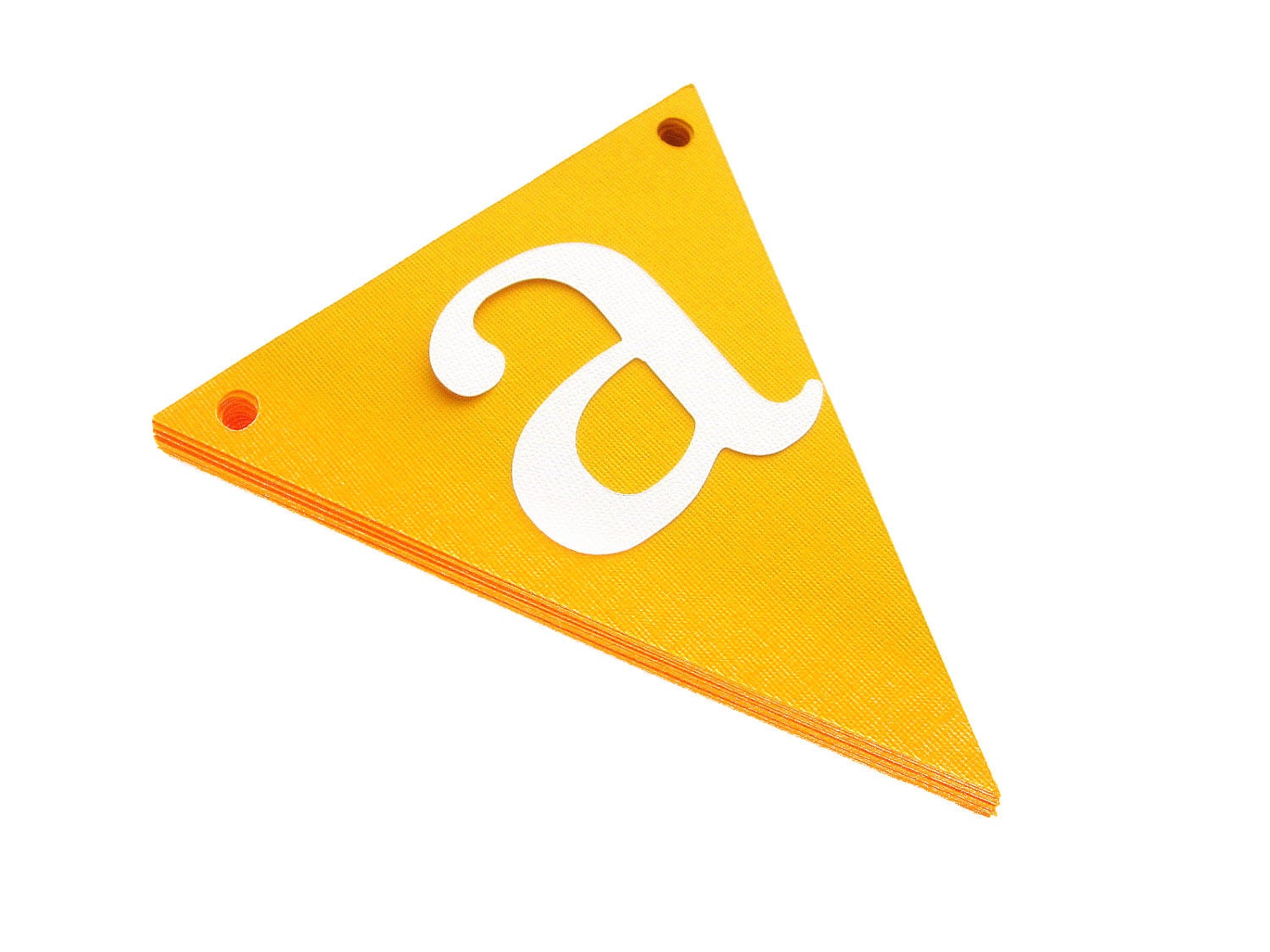DIY Flag banner SET, banner supplies, 18 (5.5 x 5 inches) flags in Canary Yellow cardstock A239 Il_570xn