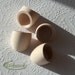 Natural wood ring for decoupage or painting - size 8.5 - set of 5 rings