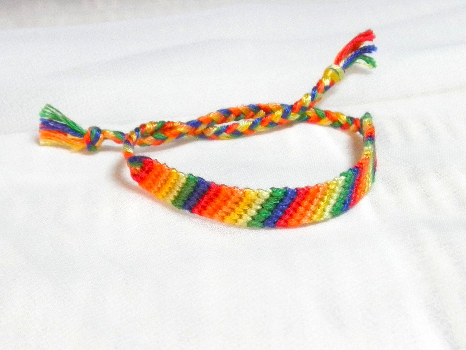 Baby Rainbow cotton friendship bracelet