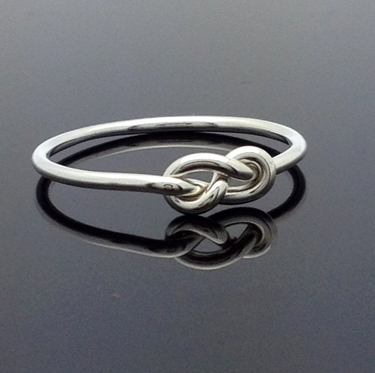 16g Infinity ring. Sterling Silver knot ring. Infinity knot ring. Best friend jewelry