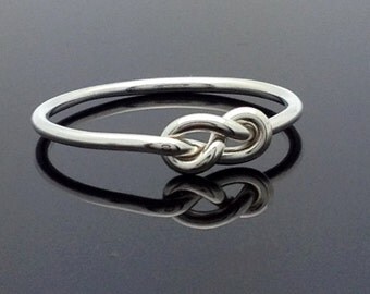 16g Infinity ring. Sterling Silver knot ring. Infinity knot ring. Best friend jewelry