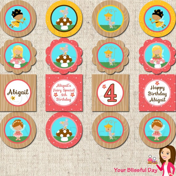 PRINTABLE Fairy Party Circles (Character of your choice) Il_570xn