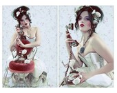 MADE TO ORDER Steampunk inspired wedding / prom dress/ gown