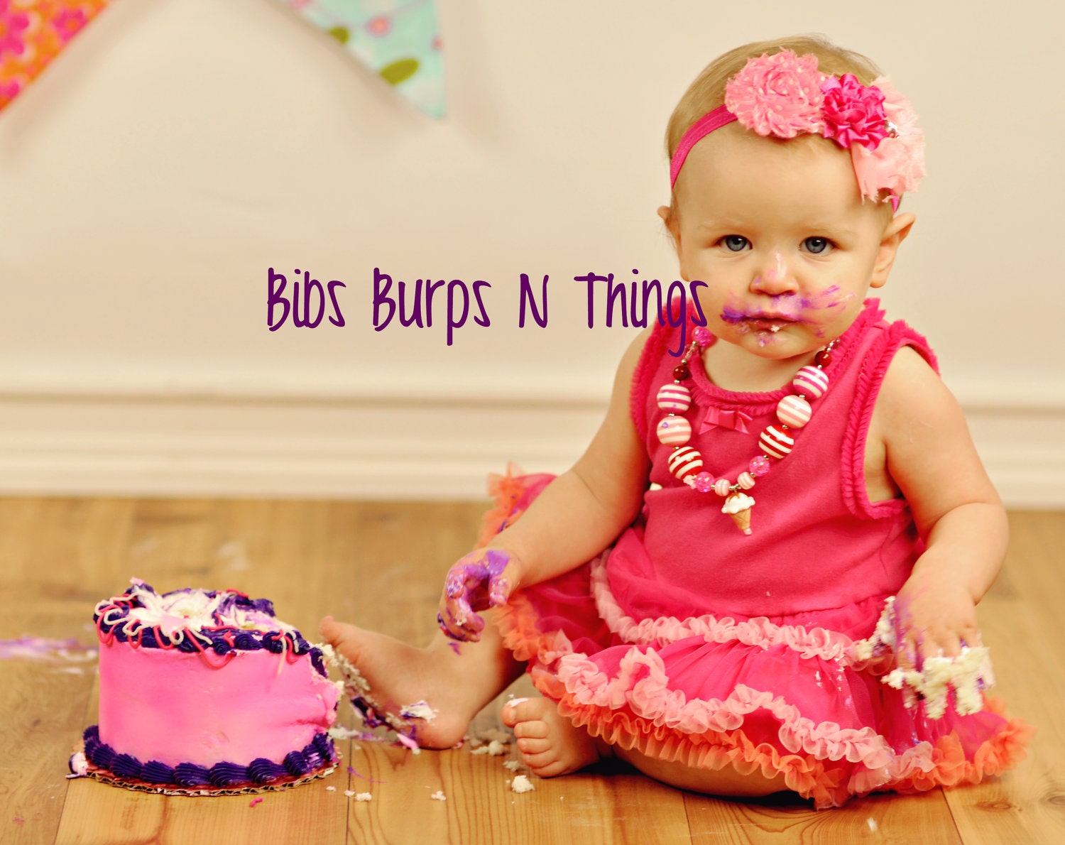 Newborn, Infant, Child, Pink, Hot Pink, and more pink polkadots Headband -  Pink Colored Headband - Chic Shabby Pink Flower headband