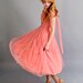 reserved / 1940s 1950s coral pink prom dress // 40s 50s prom dress // Strawberry Blonde