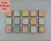 Geometric Wall Decor l Art Block l Choose (15) FIFTEEN Custom Designs 5x5 wood geometric nature animal colorful personalized redtilestudio