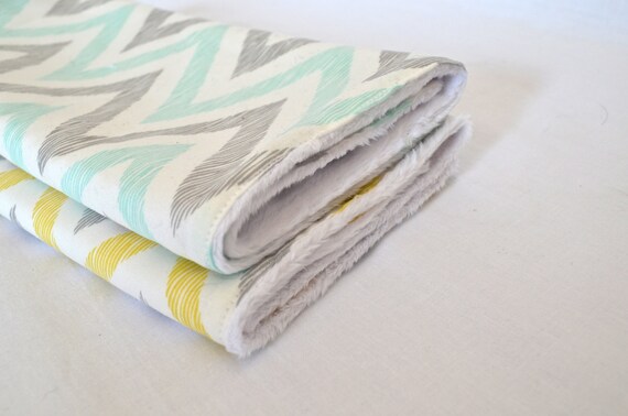 Organic Baby Burp Cloths Gender Neutral Chevrons