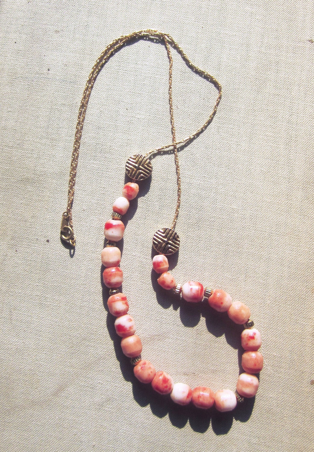 Briare Necklace featuring African trade beads and vintage findings.