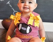 Baby Headband - USC headband - Baby Girl Headband - Yellow and Red Flower Headband - USC baby - Gingham Headband - Baby Photo Prop