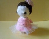 Crochet Doll Ballerina Dancer - Amigurumi with Pink and White Tutu