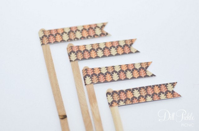 Fall leaves leaf Drink Stirrers - Cocktail Stirrers - 25 ct