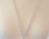 Silver Chain Link with Silver Plated Violet Agate