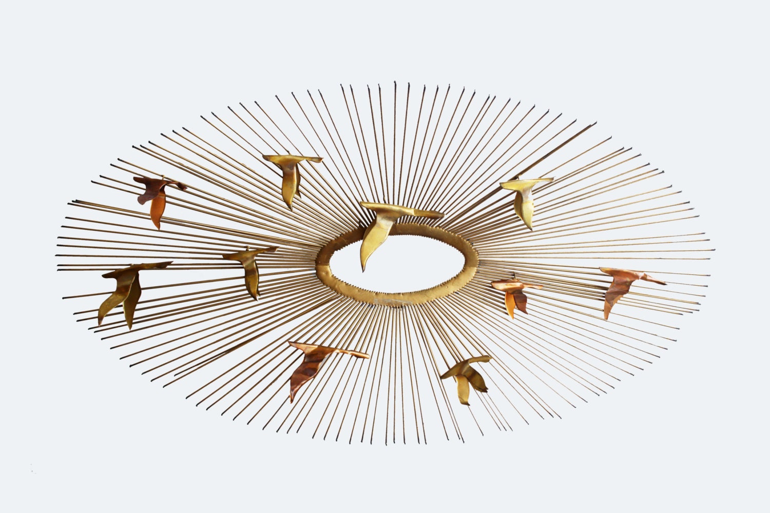 Birds Over Sun Curtis Jere Brutalist Mid Century Sculpture Art