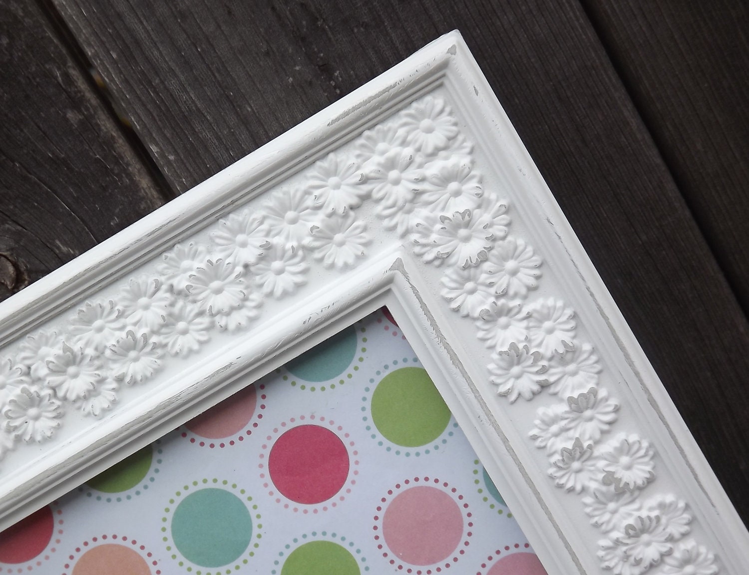 4x6 Shabby Chic Picture Frame Vintage Style WHITE Photo Frame Wedding TABLE NUMBERS Place Cards Name Cards Party Decor or Nursery Decor