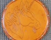 Handmade Leather Unicorn Shield
