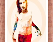 LUNCHBOX (Marilyn Manson) 8x10" Digital Illustration High Gloss Print by MOPS