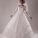 Vintage 1960s Wedding Dress Tulle Lace Peplum Sleeves Bridal Fashions