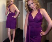 Merlot Infinity Convertible Dress Deep Purple ...68 Colors... Bridesmaids, Wedding, Honeymoon, Tropical,  Vacation