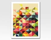 Art Print Poster A4 Print Triangles Home Décor Nursery Art Original Design by Adidit Print no. 204
