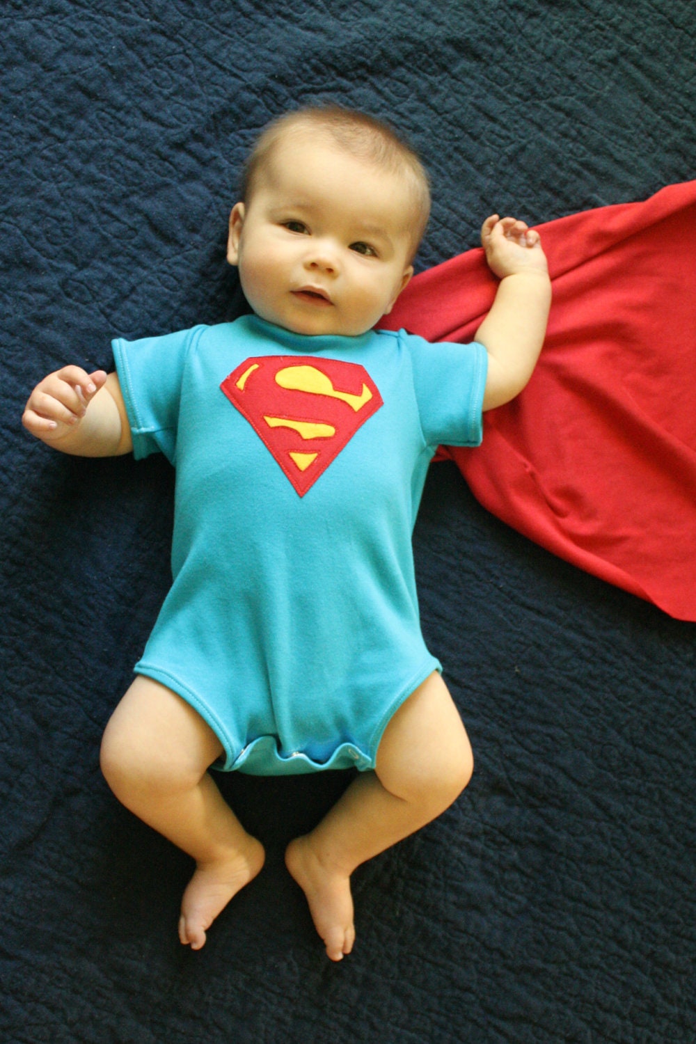 Baby Superman Bodysuit with Built-in Cape