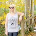 Women Boston Terrier Tea Party Grey Tank Shirt Available in S-M-L-XL-2XL FREE shipping