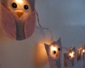 Felt Owl String Lights/Nightlight