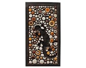 ocre lizard -wall hanging -home decor - gecko - wall art - textured - ceramic - wall decor - reptile - homewares -