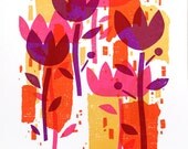 Cutout Flowers Screenprint