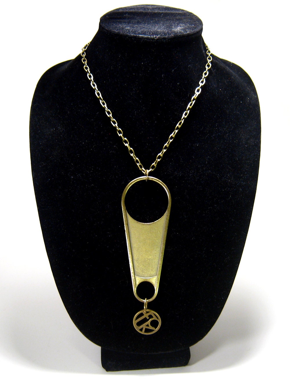 Industrial statement necklace, big pendant, modern, punk