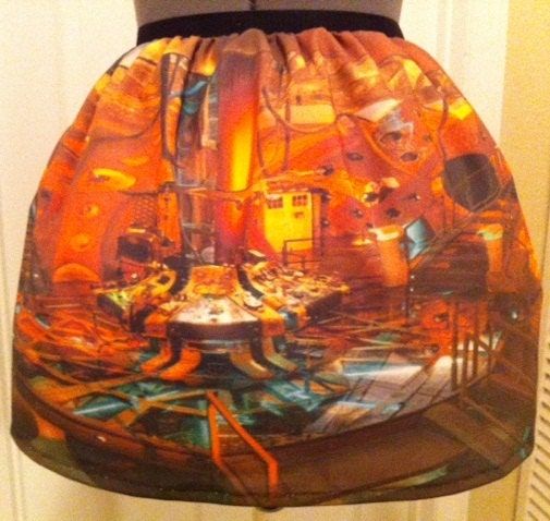 Inside of the TARDIS inspired skirt - Made to order