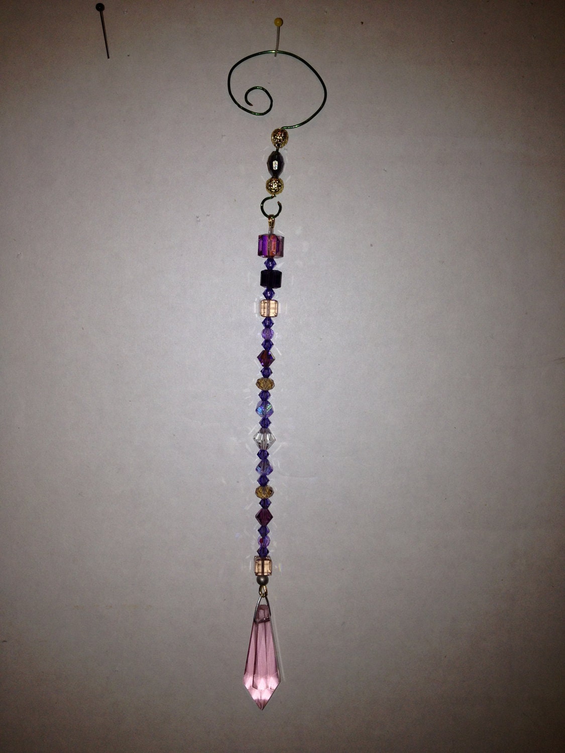 Pink Drop Crystal Suncatcher