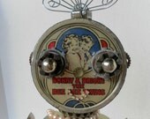 Lynn the Ballerina Bot - found object robot sculpture assemblage