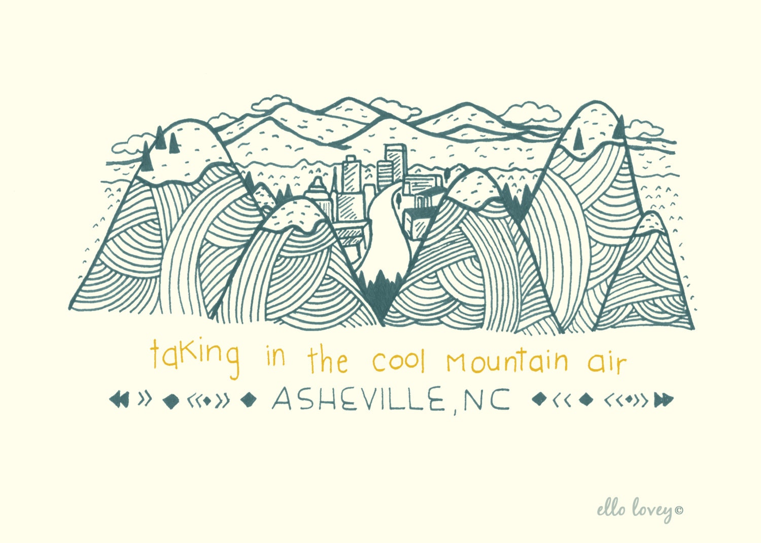 Asheville - 5x7 Art Print