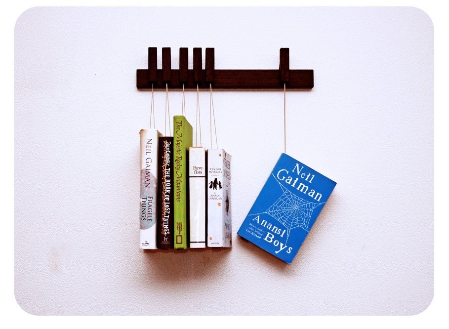 MINI Custom made wooden book rack / bookshelf in Wenge.