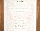 Birth Announcement - A9 size (Flora & Fauna No. 4)  - Set of 25 - Modern, Contemporary