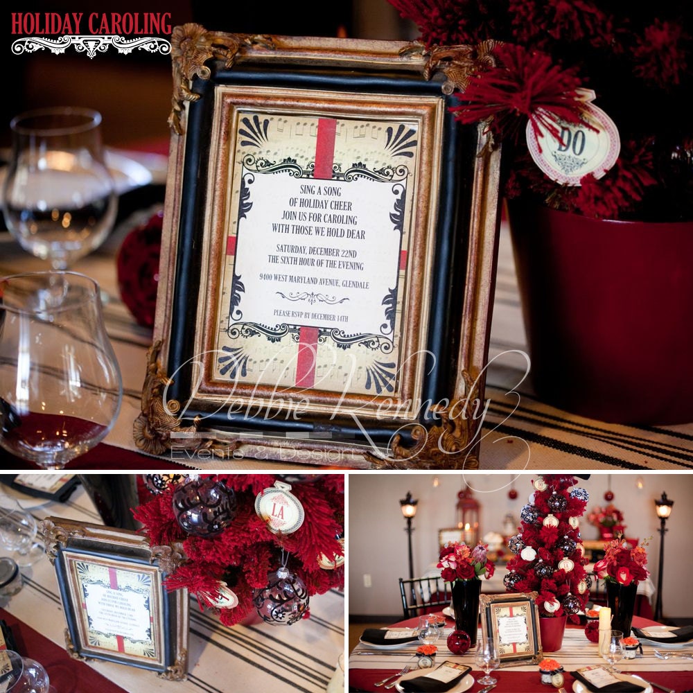 Holiday Caroling Christmas Party Invitation - DIY Printable - Print it Yourself Il_570xn
