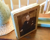 Vintage Winston Churchill Biscuit Tin Huntley and Palmers